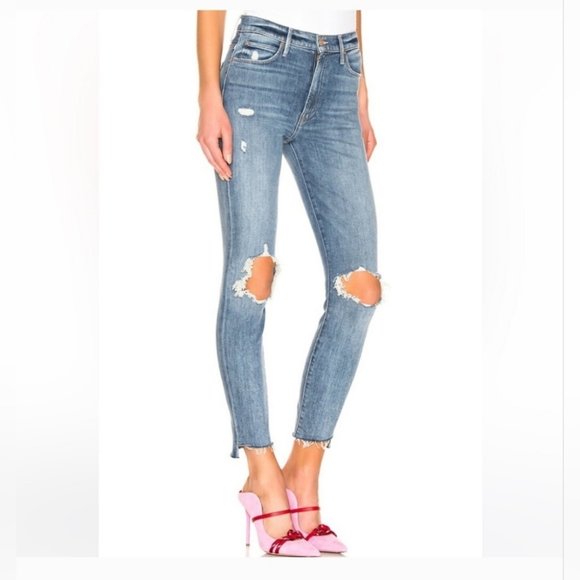 MOTHER Stunner Ankle Step Fray in Helter Skelter High Rise 24 - Picture 4 of 16